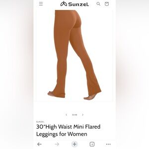 Sunzel flare leggings XL brown/burnt orange color